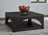 Prime Furniture - Ashley Furniture - Yellink Coffee Table - Square Cocktail Table / Black - T760-8